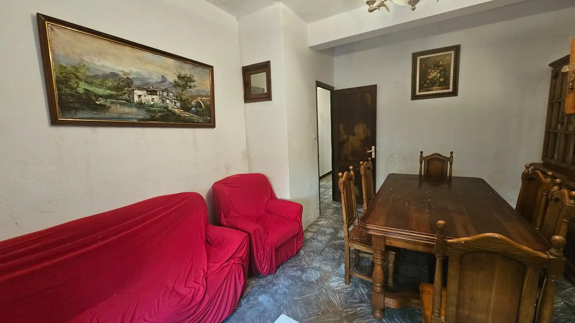 Sala de estar de Casa adosada en venta en Cee con Terraza y Trastero