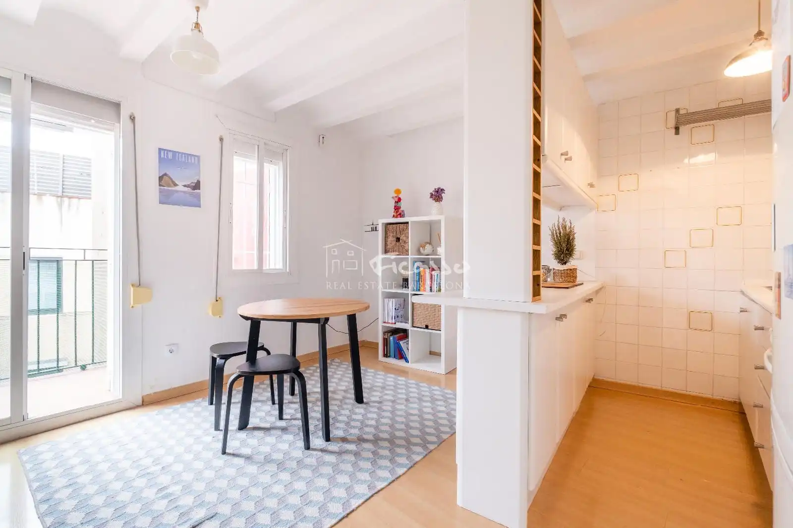Cocina de Piso de alquiler en Barcelona con Aire acondicionado, Calefacción y Parquet