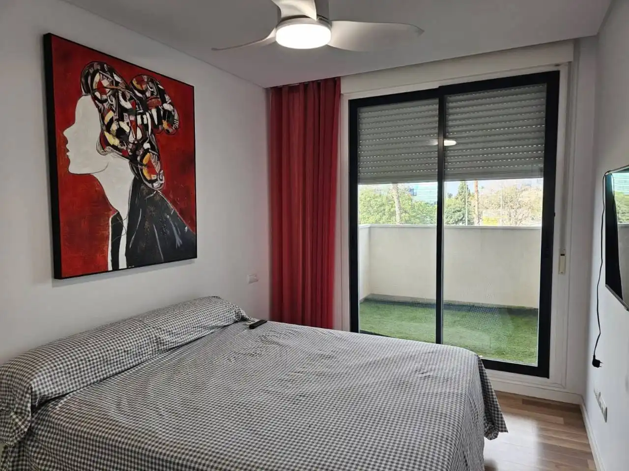 Bedroom of Flat for rent in Murcia  with Air Conditioner, Terrace and Furnished