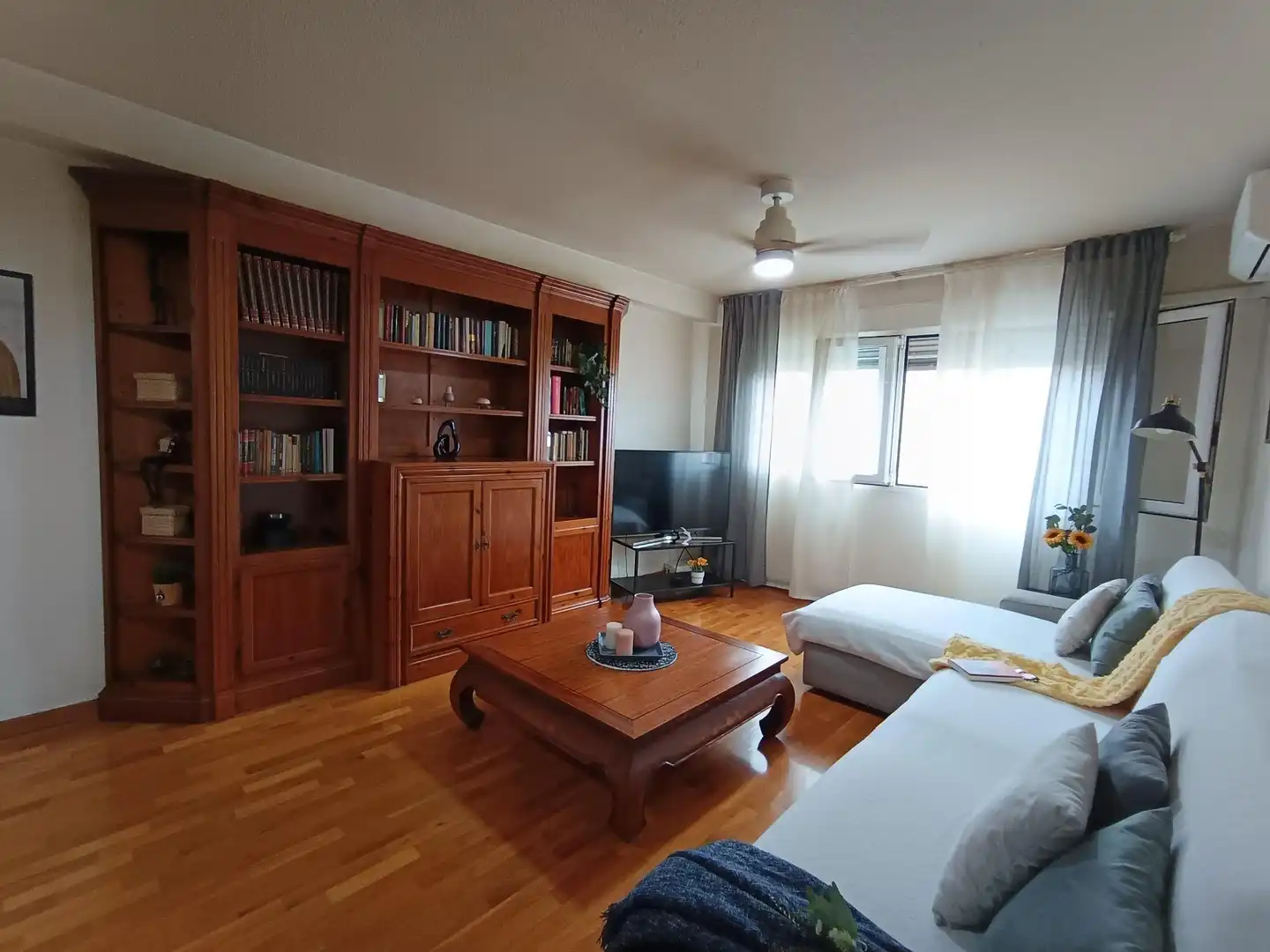 Sala de estar de Piso en venta en Murcia con Aire acondicionado, Parquet y Amueblado