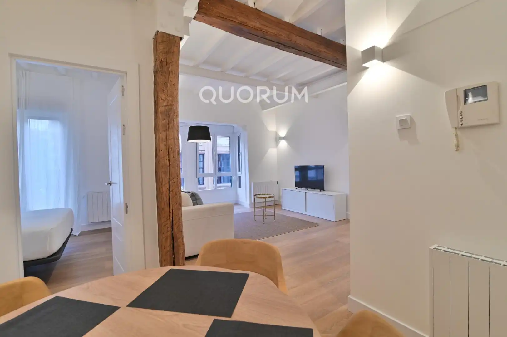 Sala de estar de Piso de alquiler en Bilbao  con Amueblado y Balcón