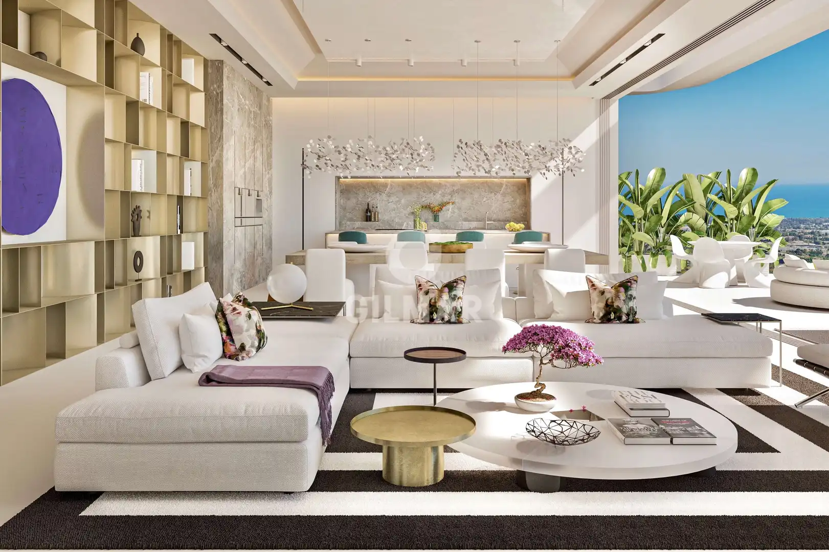 Living room of Houses for sale in Benahavís  with Heating, Private garden and Swimming Pool