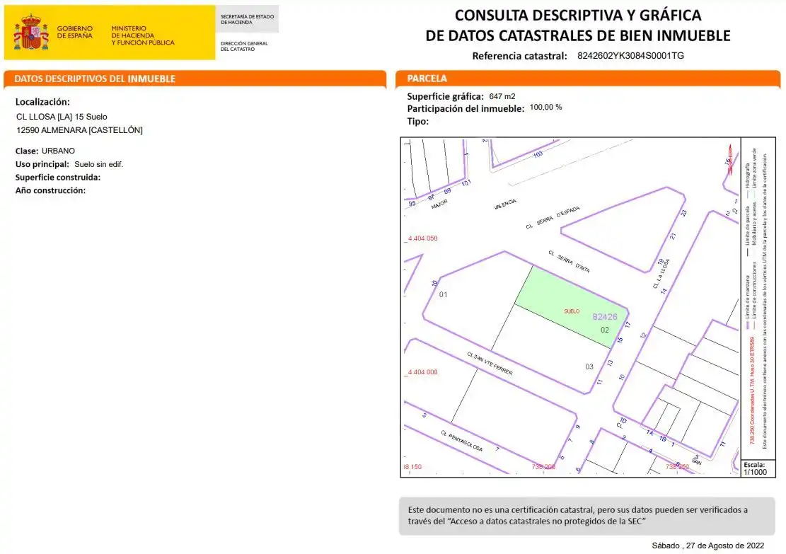 Terreny residencial en venda a Carrer la Llosa 15, imagen 3