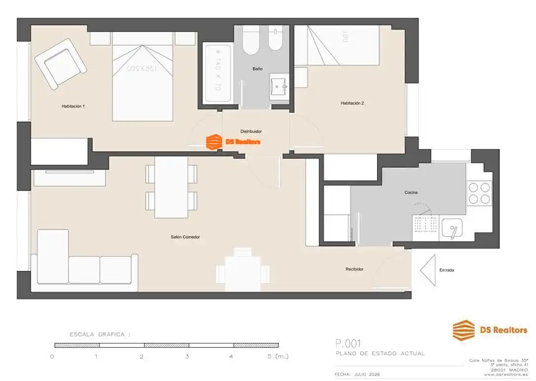 Flat for sale in Madrid  with Air Conditioner, Heating and Parquet flooring
