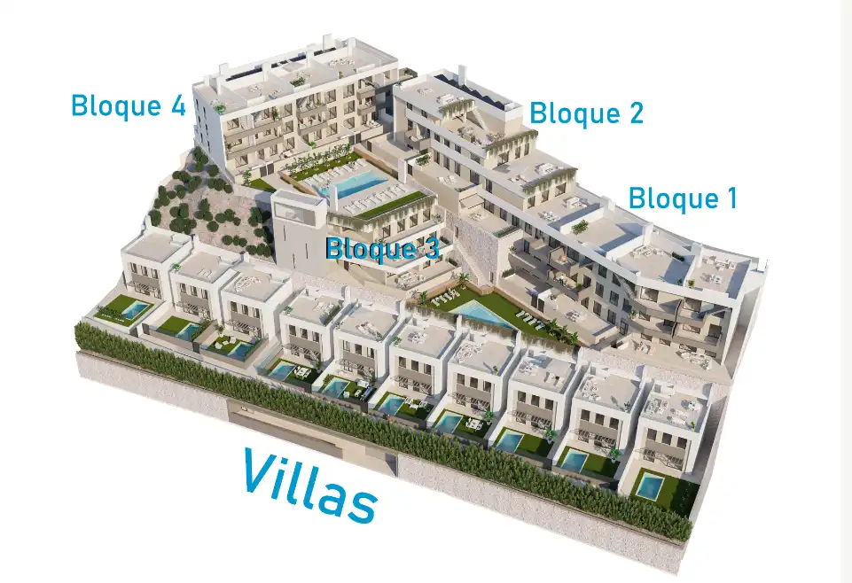 Außenansicht von Wohnungen zum Verkauf in Águilas mit Klimaanlage, Heizung und Terrasse