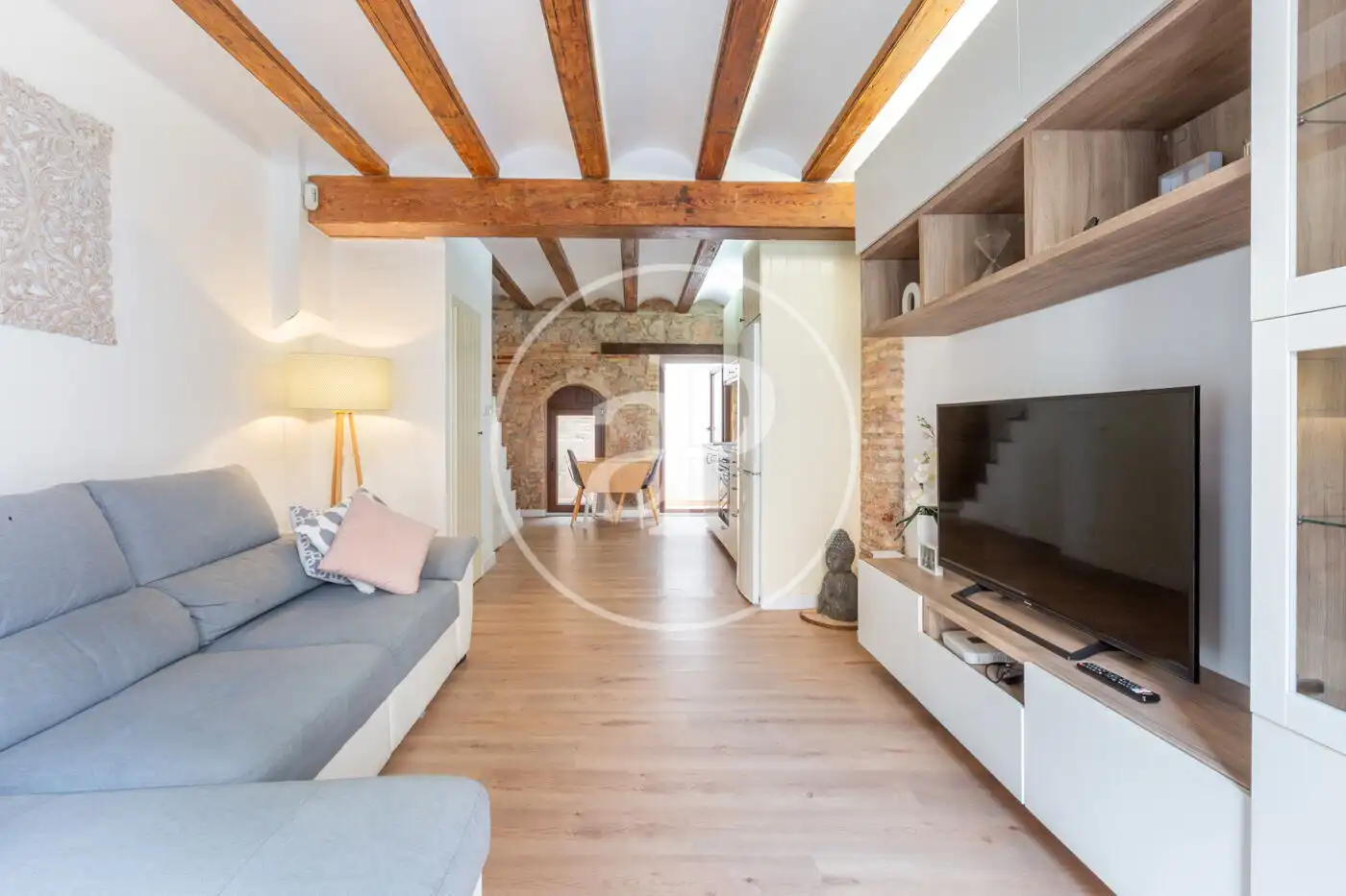 Wohnzimmer von Einfamilien-Reihenhaus zum Verkauf in Valencia mit Klimaanlage, Heizung und Terrasse