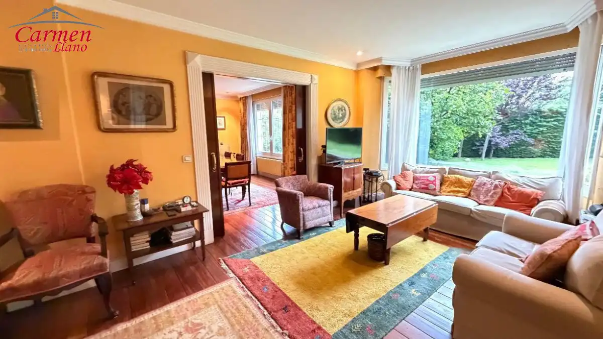 Sala de estar de Casa adosada en venta en Getxo  con Calefacción, Jardín privado y Trastero