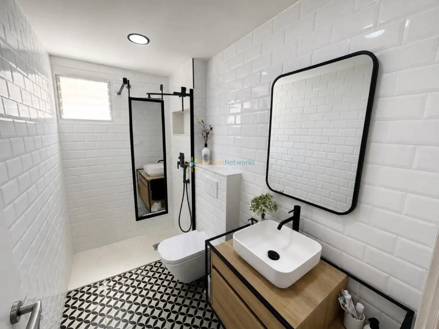 Bathroom of Flat for rent in Piles  with Furnished, Oven and Washing machine