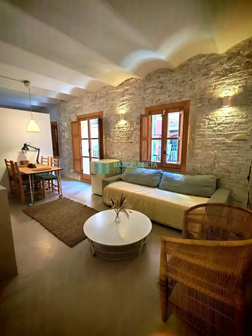 Wohnzimmer von Wohnung zur Miete in Barcelona mit Möbliert und Alarm