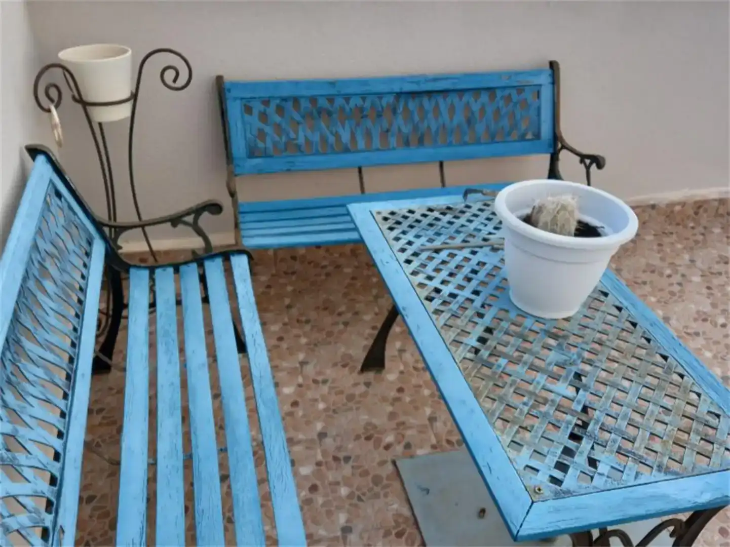 Terrasse von Dachboden zur Miete in Peñíscola / Peníscola mit Klimaanlage und Möbliert