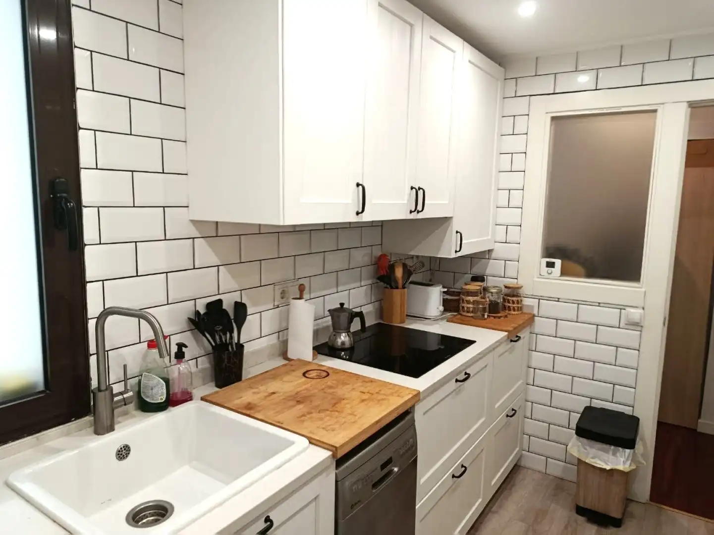Cocina de Piso de alquiler en Santander con Parquet y Balcón