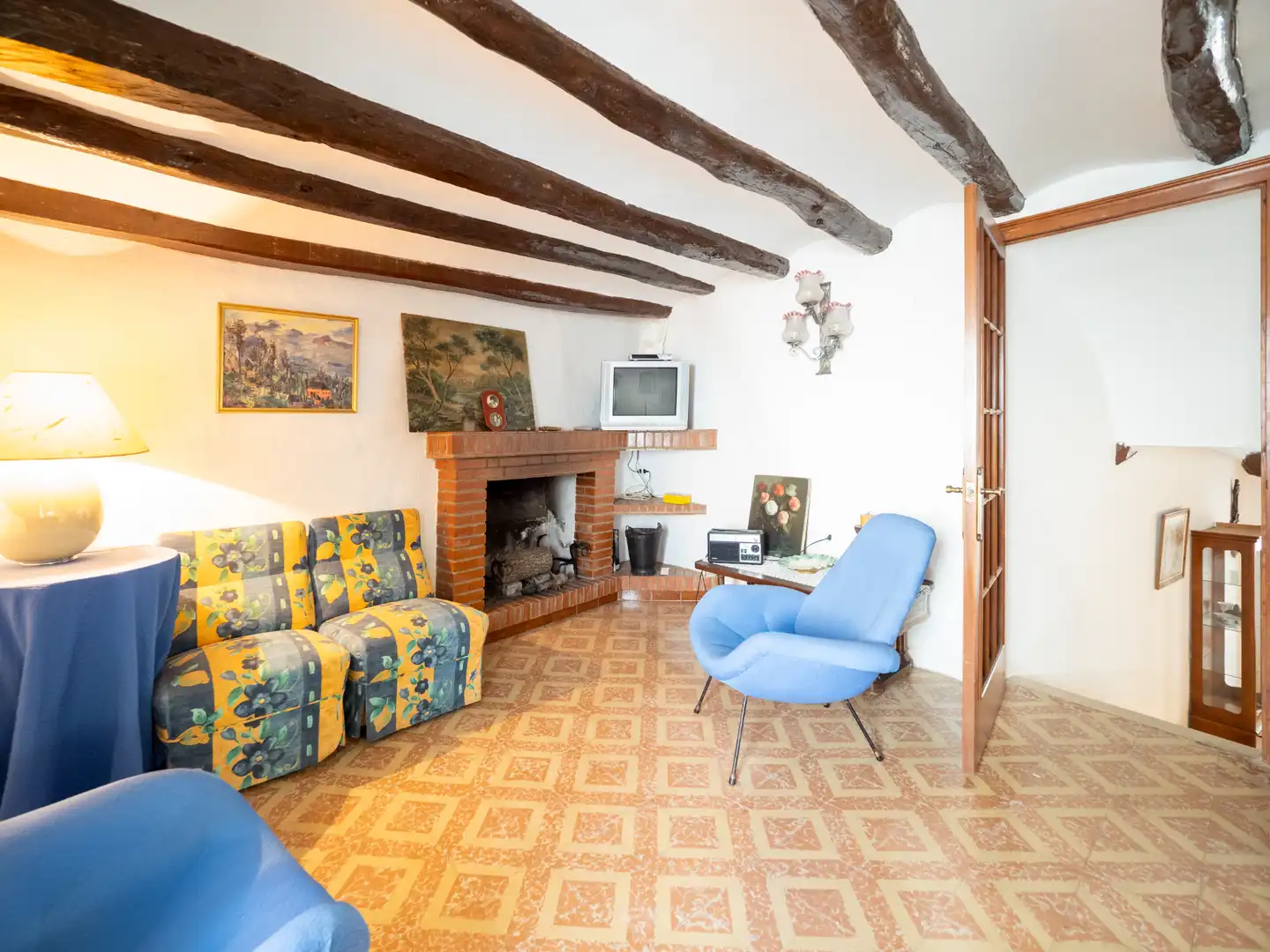 Sala de estar de Casa o chalet en venta en Torrelles de Foix con Jardín privado, Terraza y Amueblado