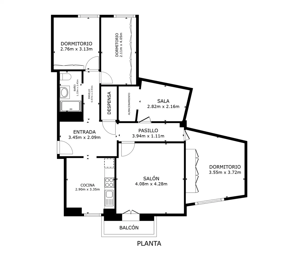 Wohnung zum Verkauf in Tafalla mit Heizung, Abstellraum und Balkon