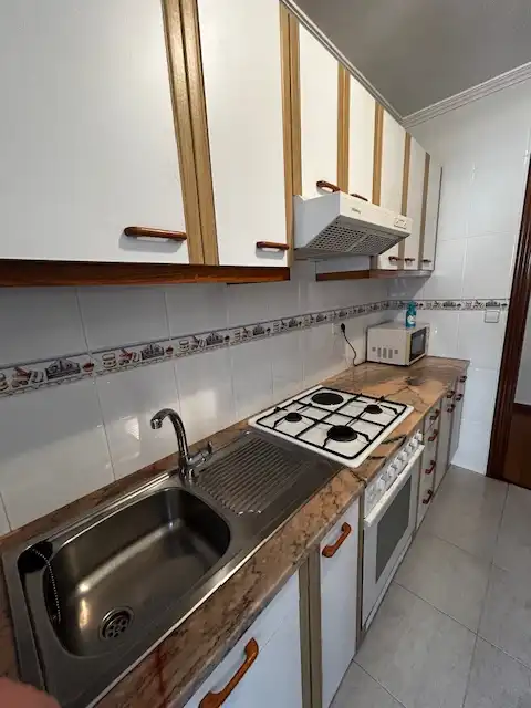 Cocina de Apartamento en venta en Sanxenxo con Terraza, Trastero y Amueblado