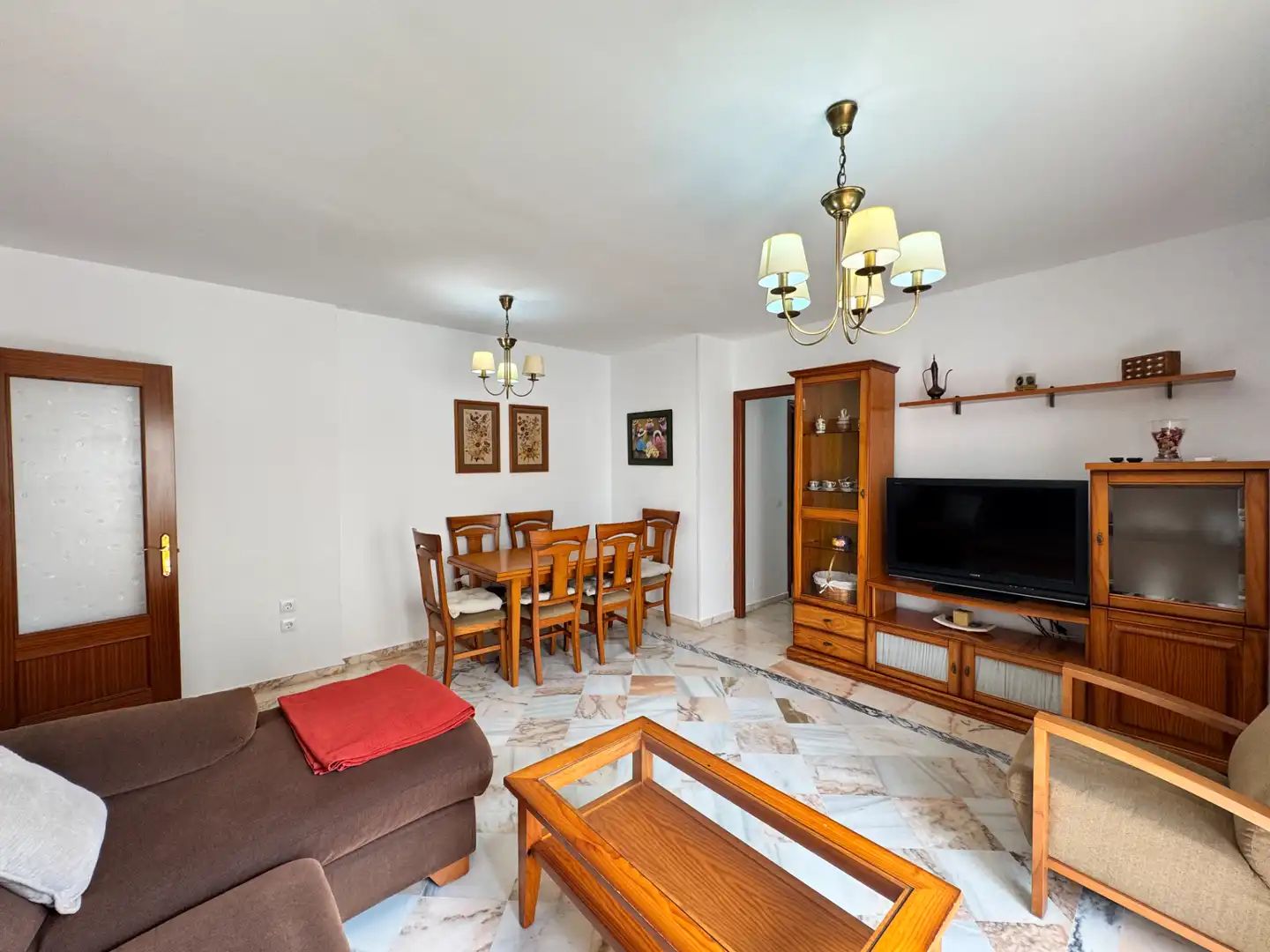 Sala d'estar de Pis per a compartir en Málaga amb Aire condicionat, Terrassa i Moblat