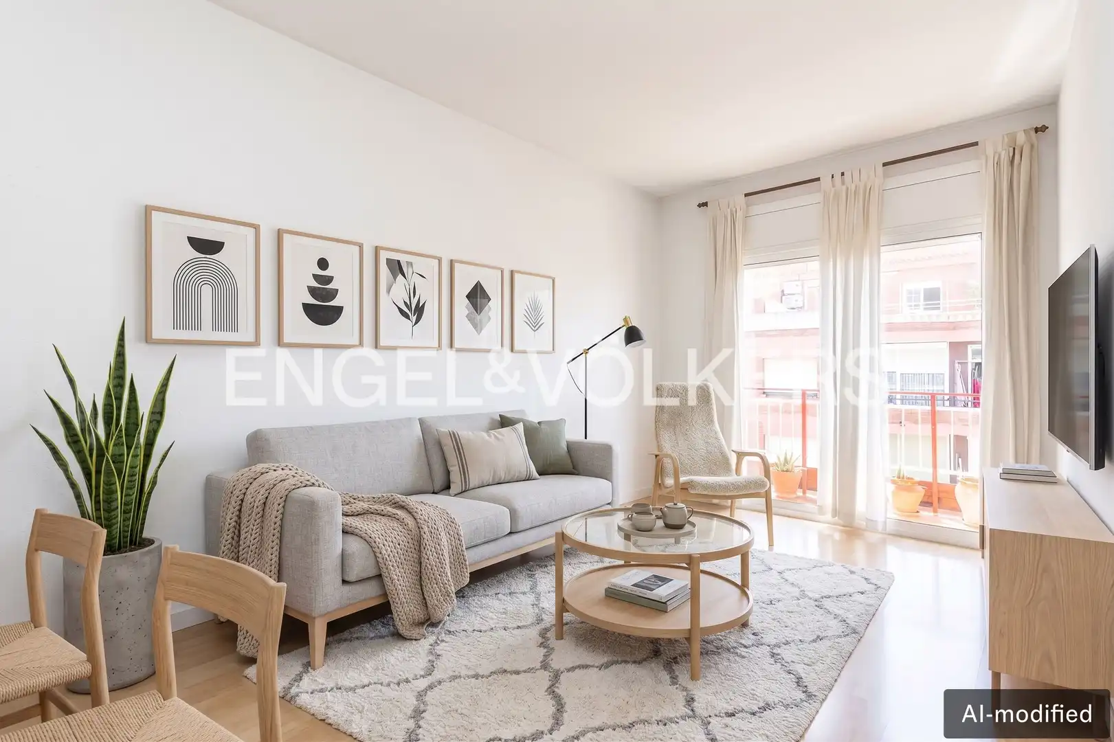 Sala de estar de Piso en venta en Barcelona con Calefacción, Parquet y Terraza