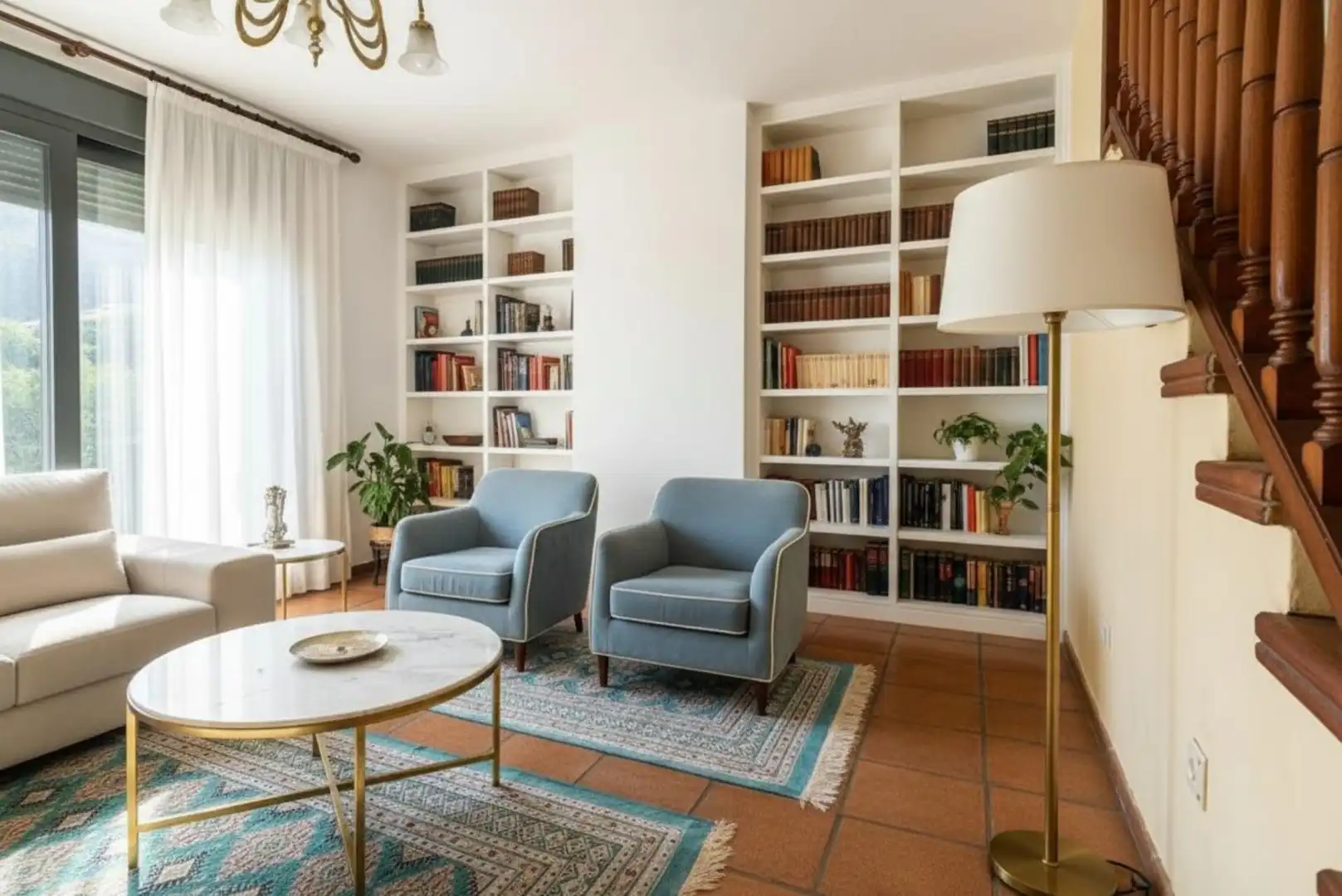 Sala d'estar de Casa o xalet en venda en Mairena del Aljarafe amb Aire condicionat, Calefacció i Jardí privat