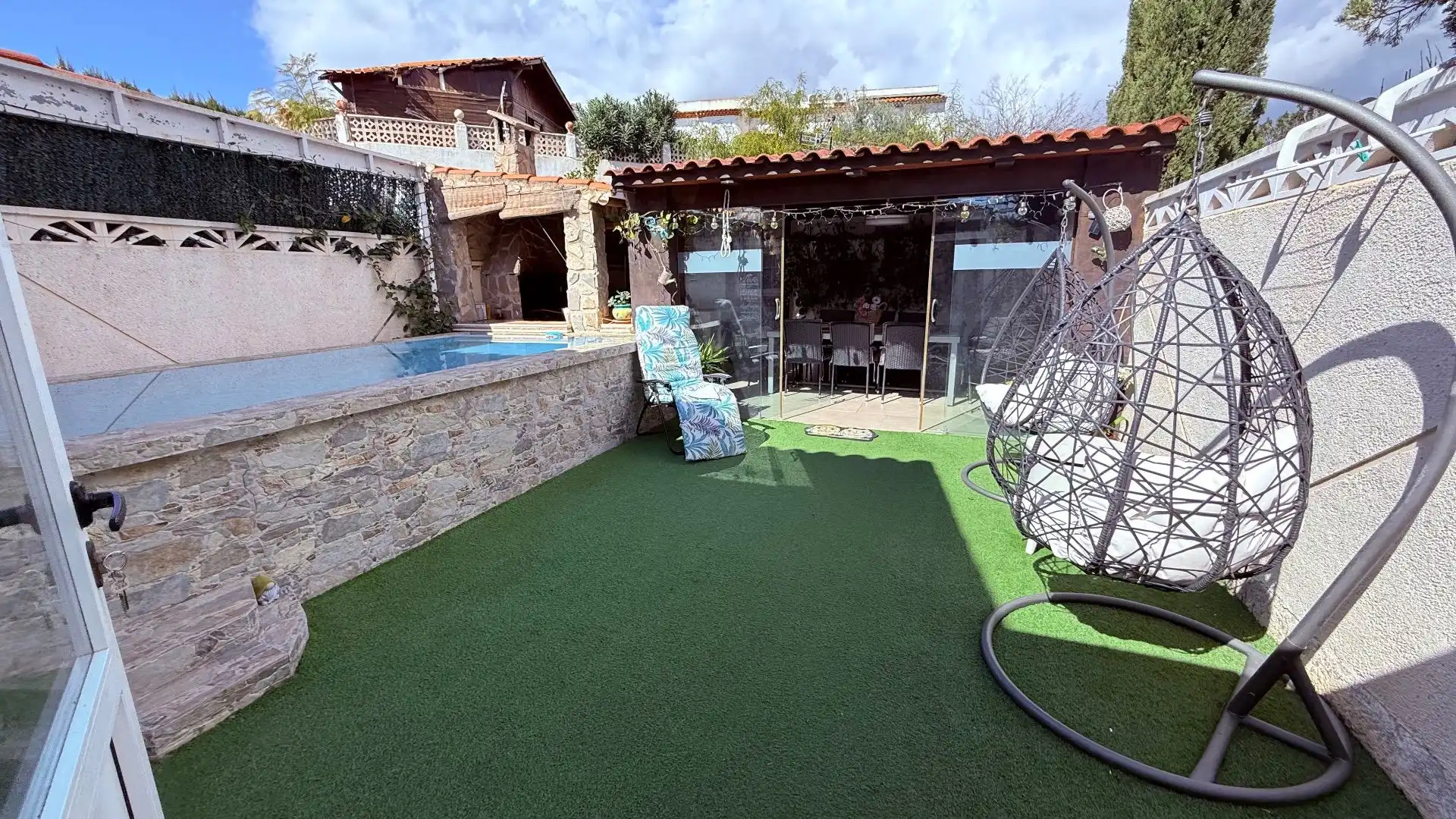 Terrace of Detached homes for sale in La Nucia  with Air Conditioner, Heating and Private garden