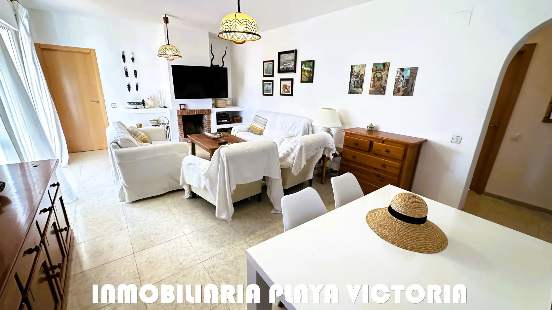 Sala de estar de Casa o chalet en venta en Conil de la Frontera con Aire acondicionado, Jardín privado y Piscina