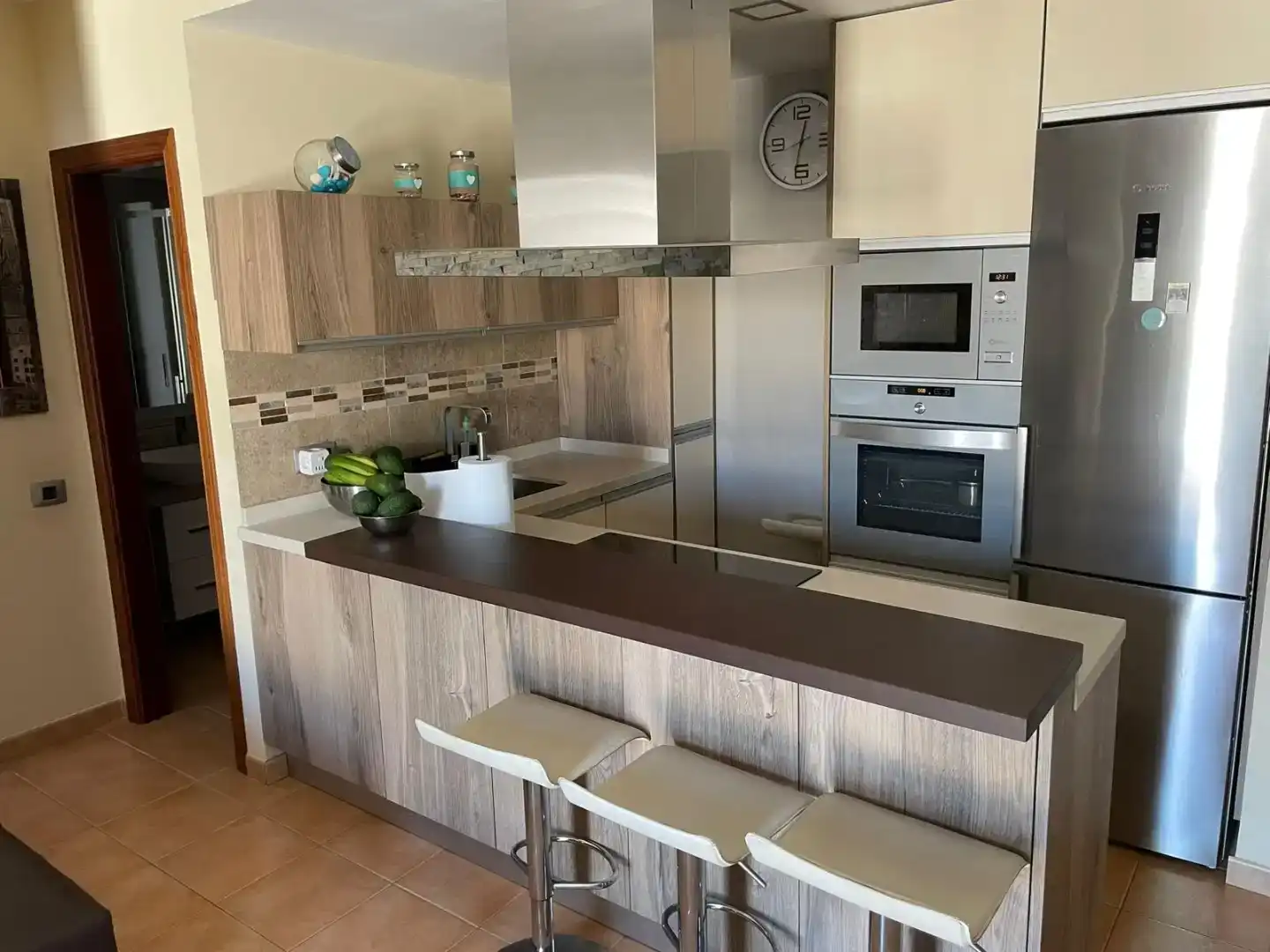Cocina de Piso de alquiler en Gáldar con Piscina, Amueblado y Horno