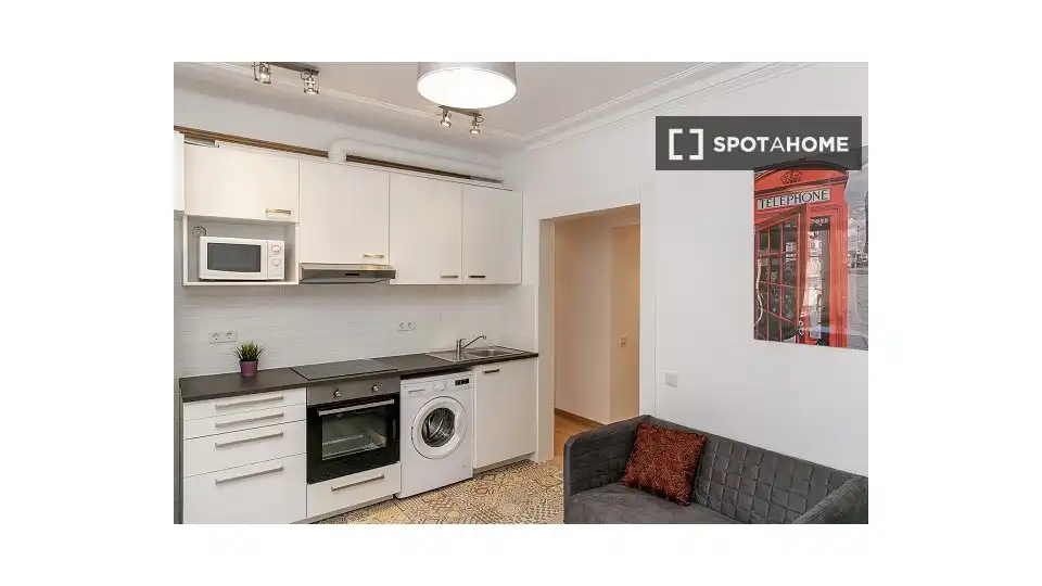Kitchen of Flat for rent in Barcelona  with Air Conditioner, Heating and Furnished
