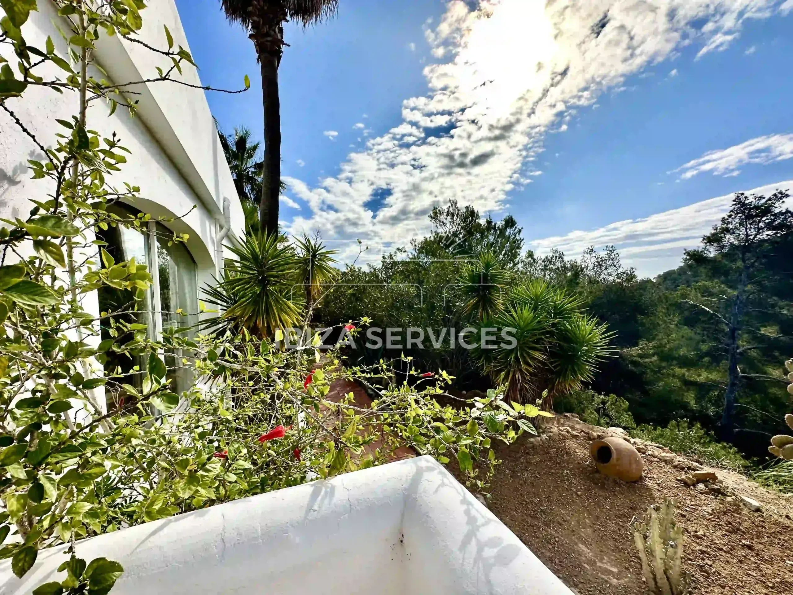 Garden of Flat to rent in Santa Eulària des Riu  with Air Conditioner and Swimming Pool