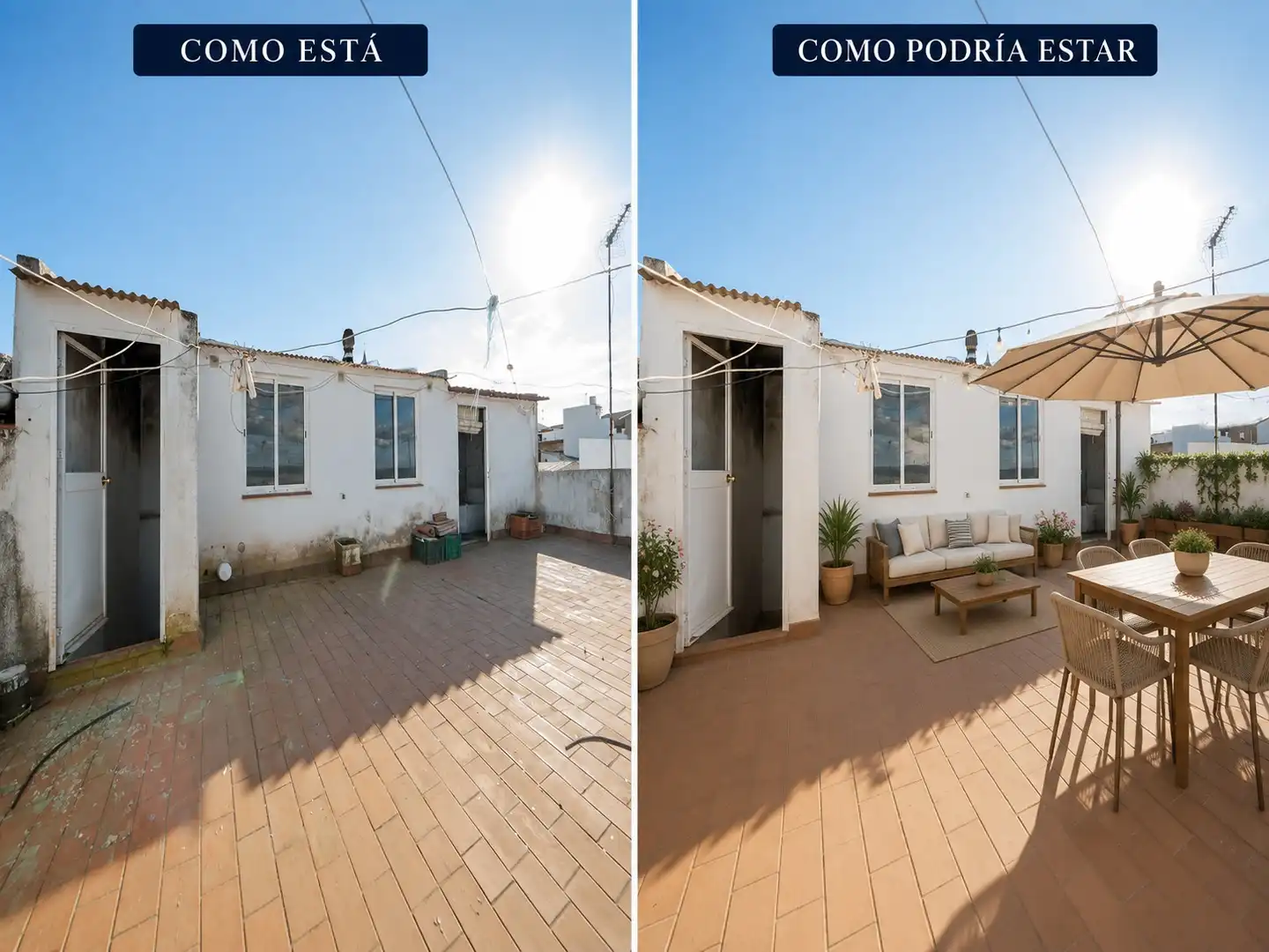 Terrassa de Casa adosada en venda en Paterna del Campo