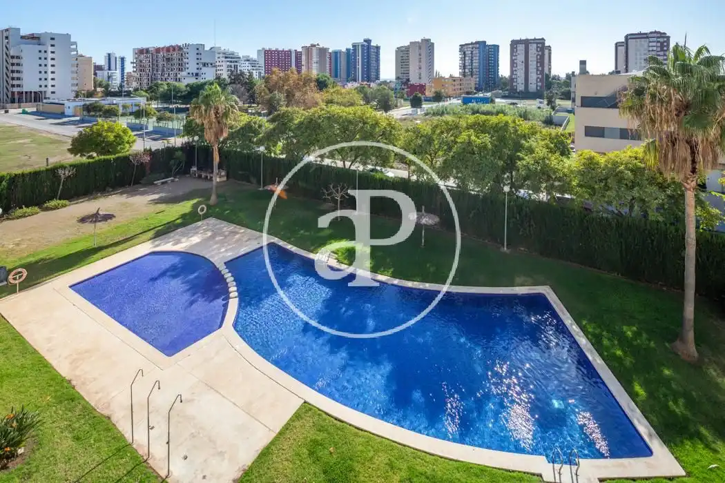 Swimming pool of Flat for rent in La Pobla de Farnals  with Air Conditioner, Heating and Terrace