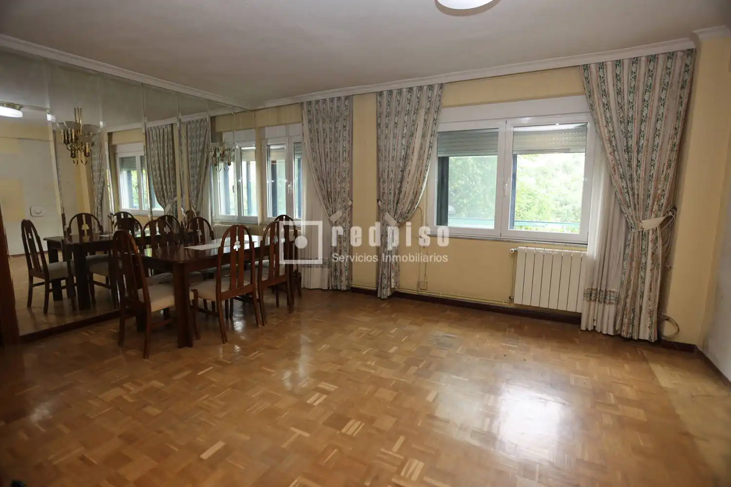 Dining room of Flat for sale in Madrid  with Heating, Parquet flooring and Terrace