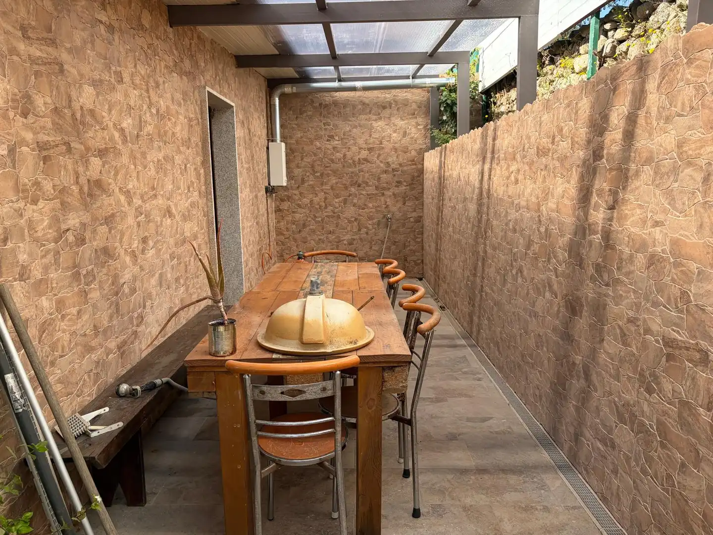Terraza de Casa adosada en venta en Mondariz con Calefacción, Jardín privado y Amueblado