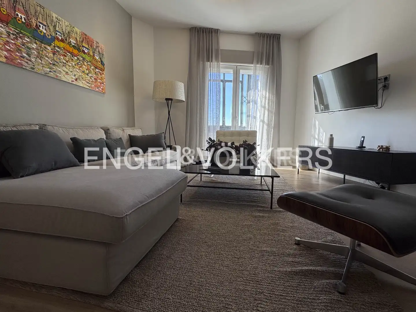Sala de estar de Piso de alquiler en Madrid con Aire acondicionado, Calefacción y Amueblado