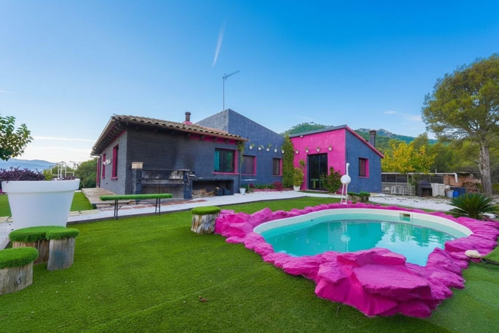 Swimming pool of Country house for sale in Alió  with Private garden, Parquet flooring and Terrace