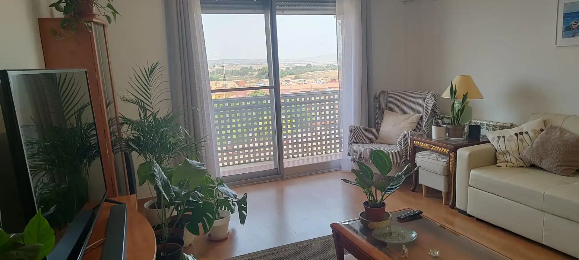 Sala d'estar de Pis en venda en Almansa amb Calefacció, Parquet i Balcó