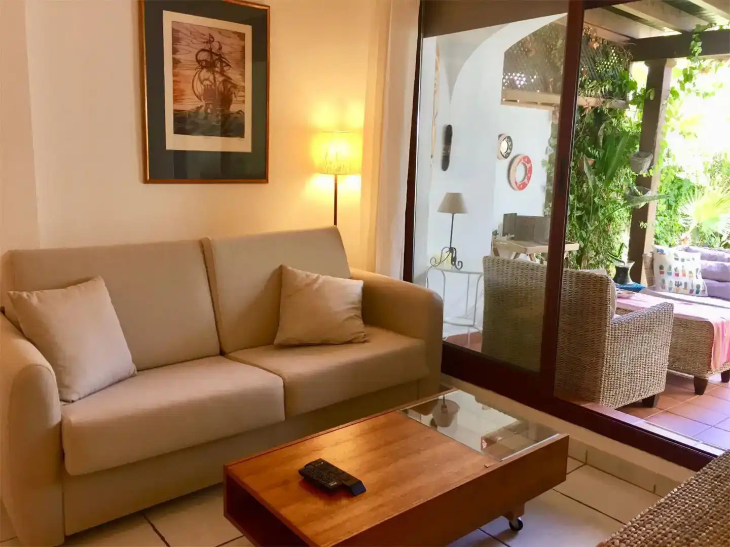 Living room of Flat for sale in Vera  with Air Conditioner, Private garden and Swimming Pool