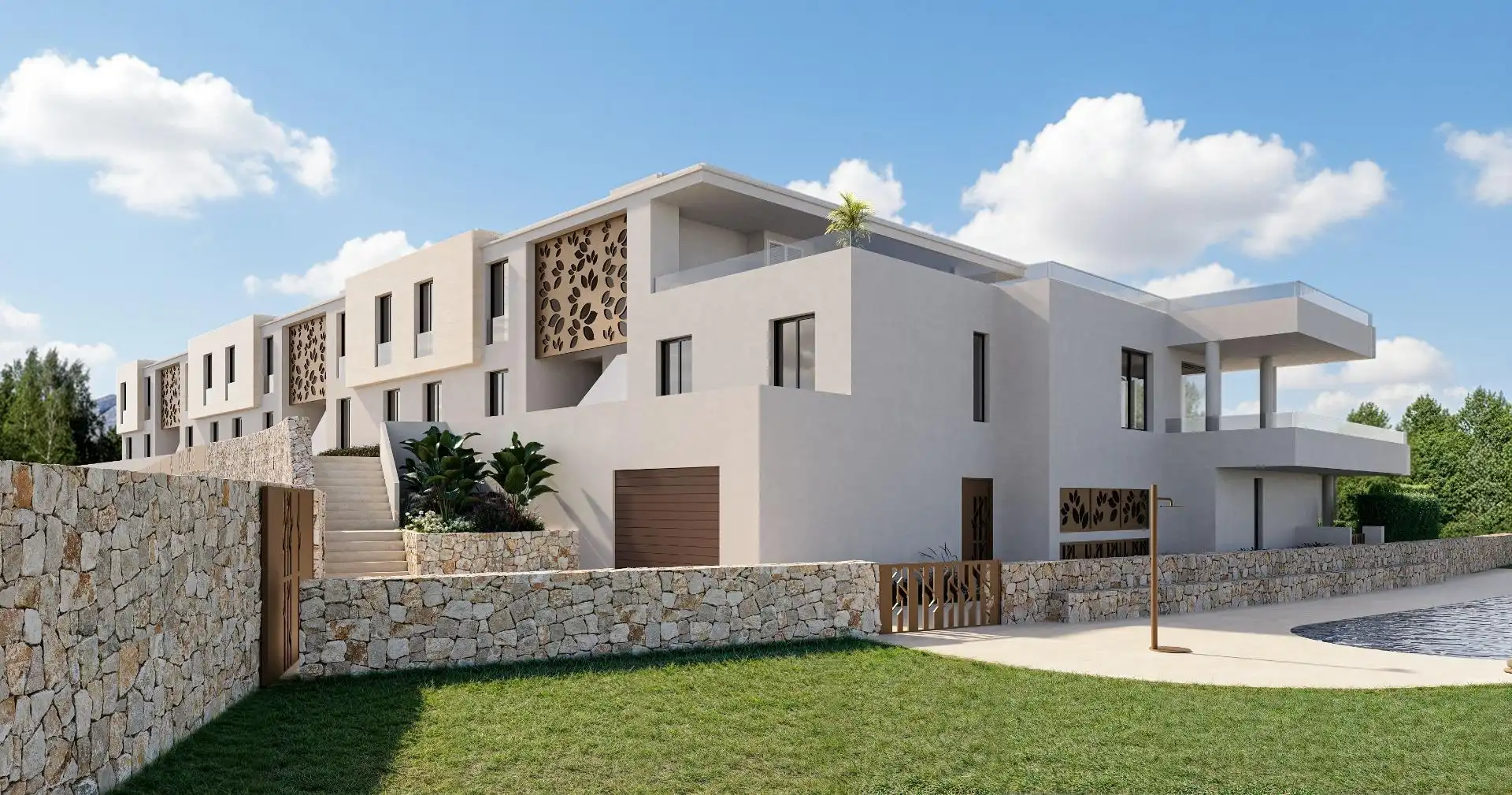 Vista exterior de Apartament en venda en Pedreguer amb Calefacció, Jardí privat i Terrassa