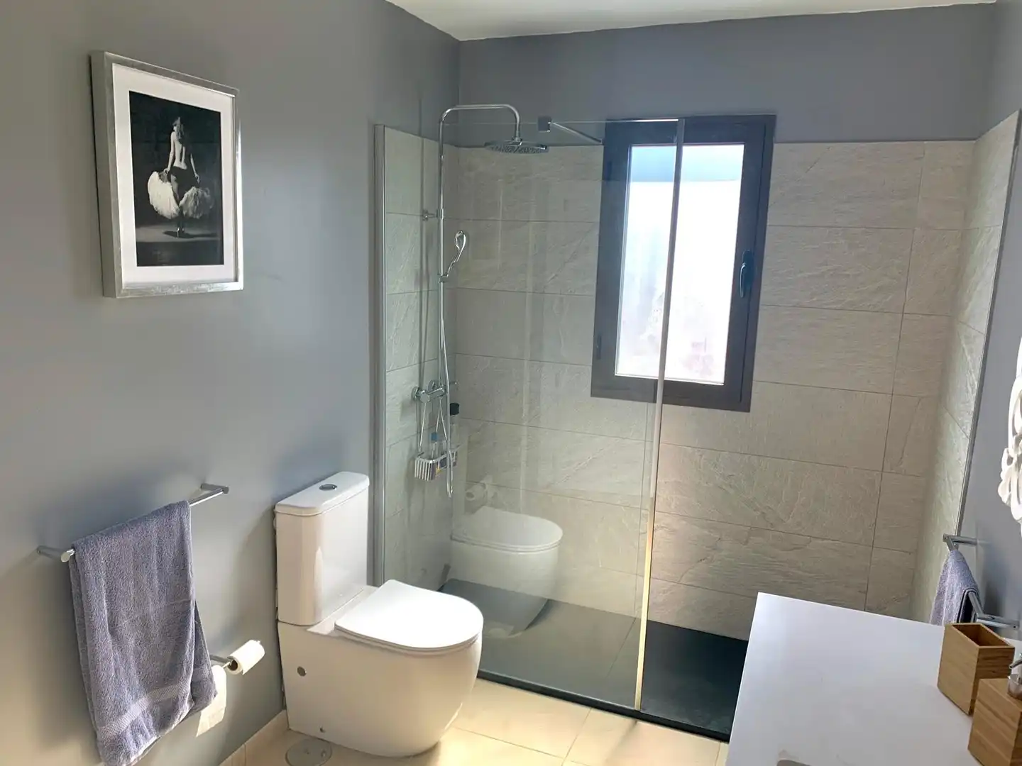 Bany de Casa o xalet en venda en La Oliva amb Aire condicionat, Jardí privat i Terrassa