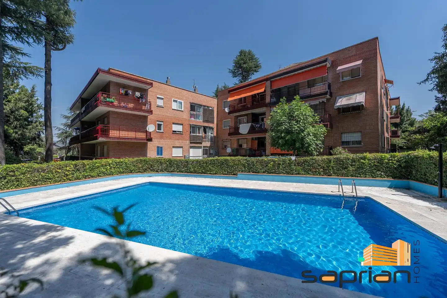 Swimming pool of Flat for sale in Collado Villalba  with Air Conditioner, Private garden and Terrace