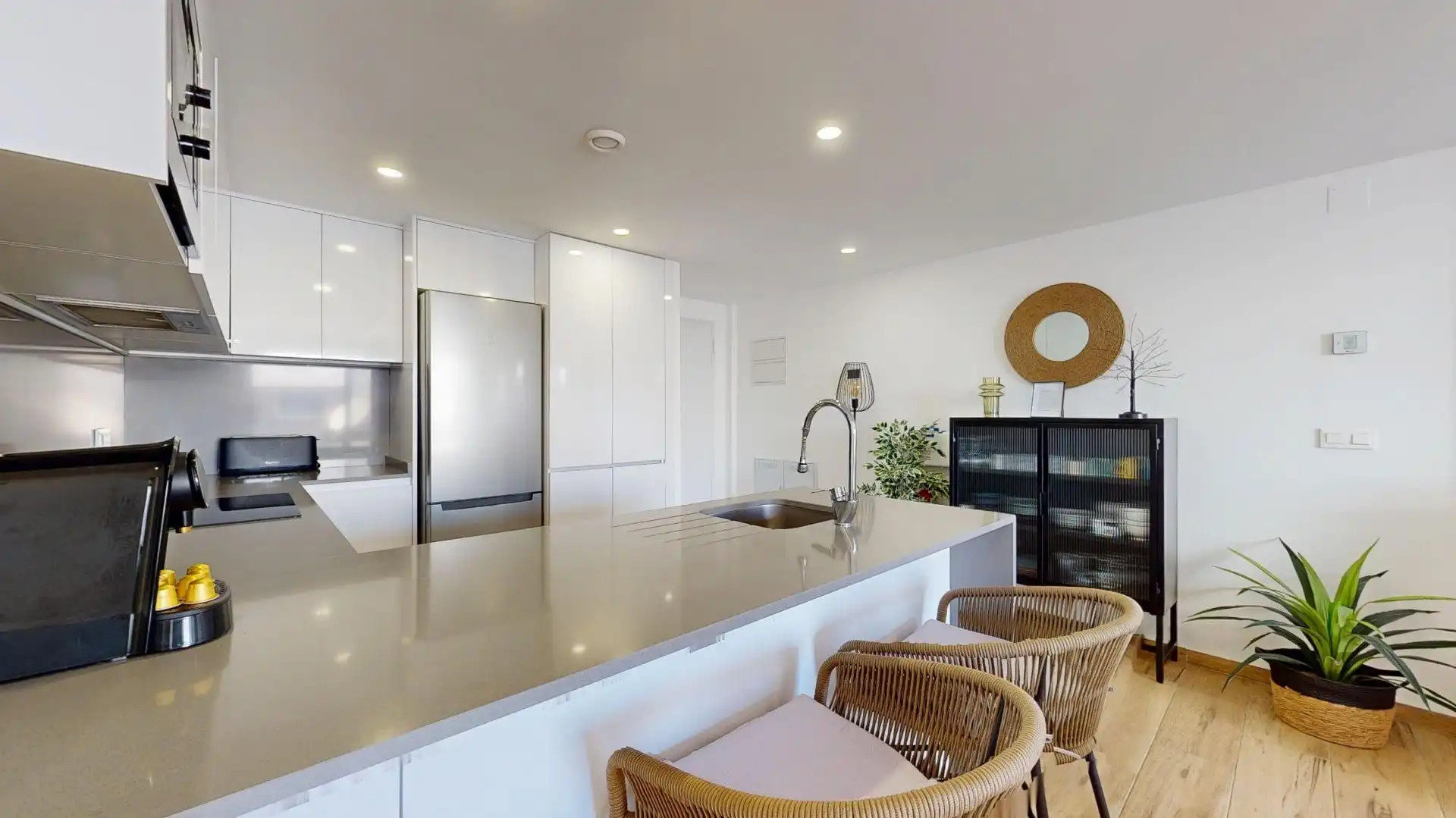 Cuina de Apartament en venda en San Javier amb Aire condicionat, Terrassa i Moblat