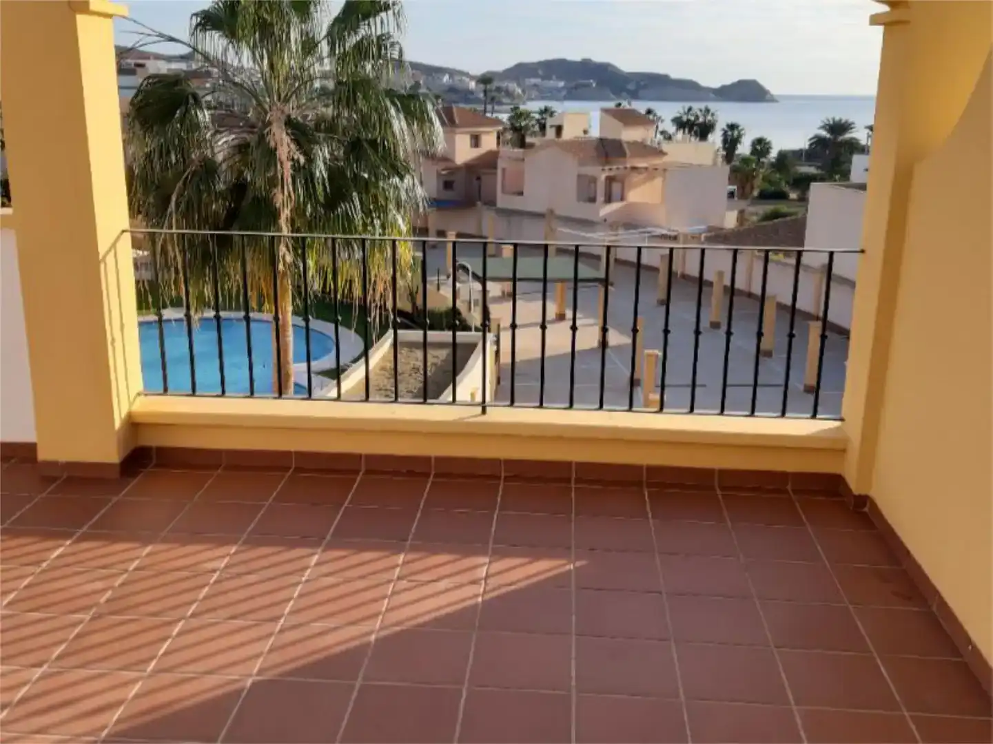 Terrasse von Dachboden zur Miete in Pulpí mit Klimaanlage, Schwimmbad und Möbliert
