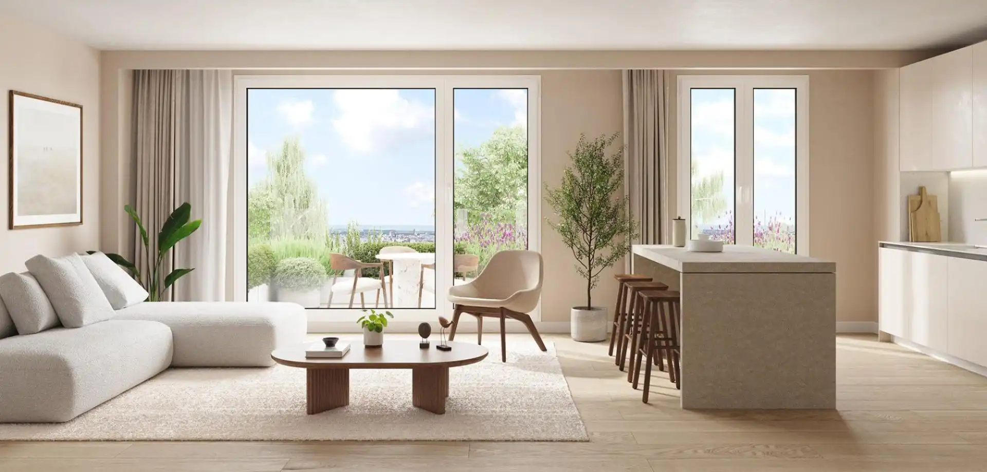 Living room of Attic for sale in Málaga  with Air Conditioner, Private garden and Terrace