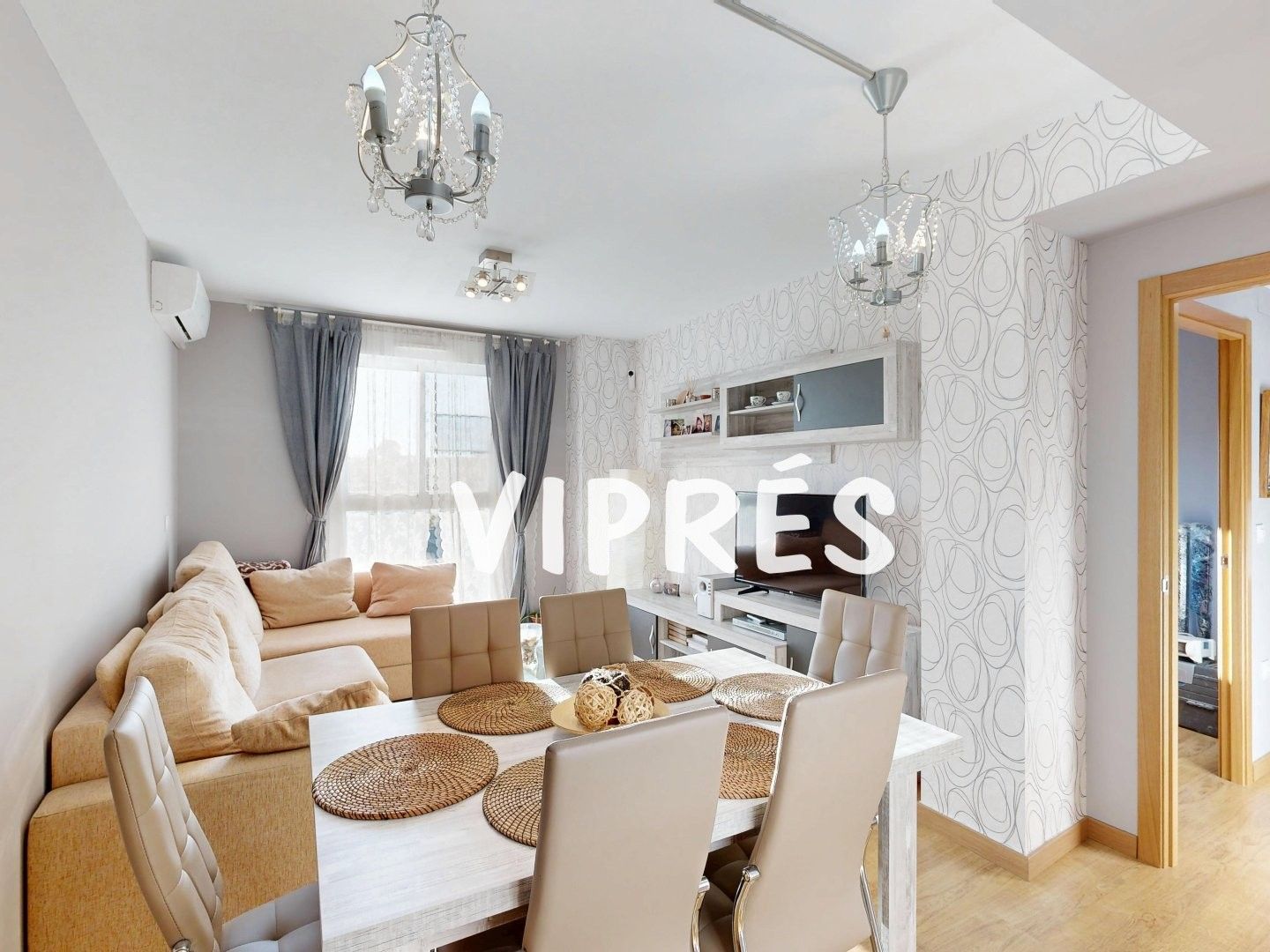 Living room of Flat for sale in Cáceres Capital  with Air Conditioner, Heating and Furnished
