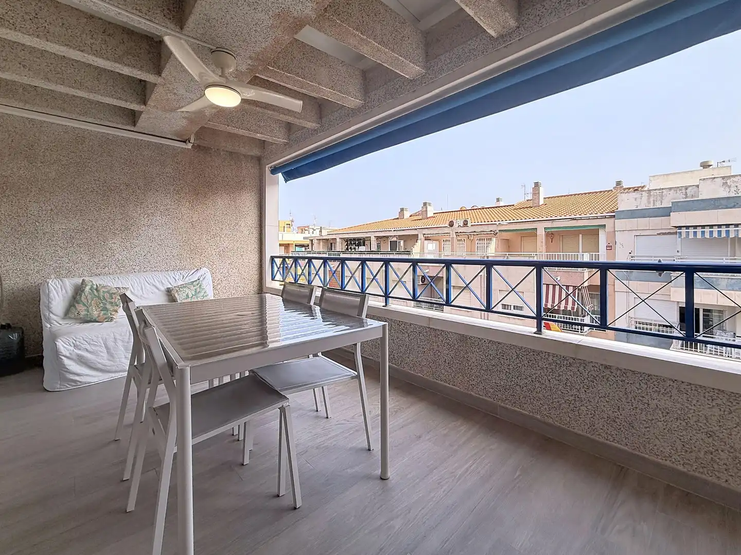 Terrace of Apartments for rent in Torrevieja  with Air Conditioner, Oven and Washing machine
