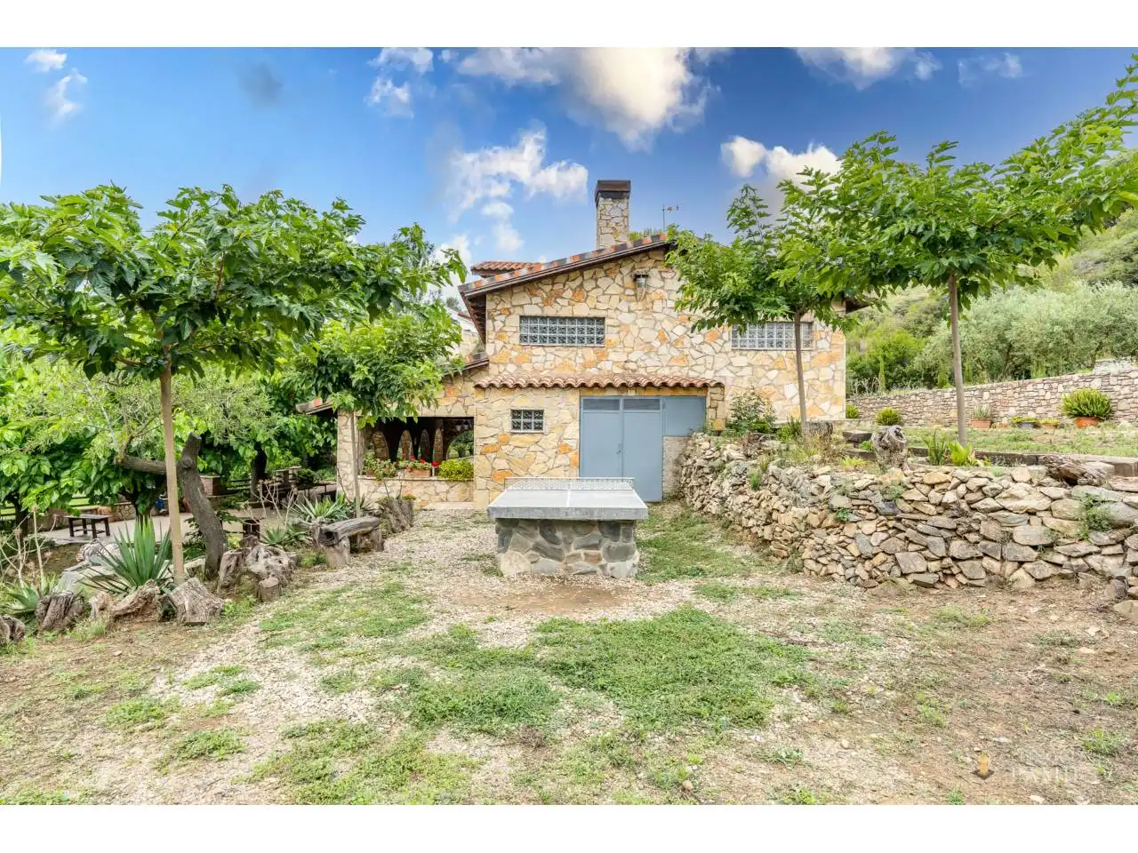 Vista exterior de Finca rústica en venda en Riudecols amb Calefacció, Jardí privat i Piscina