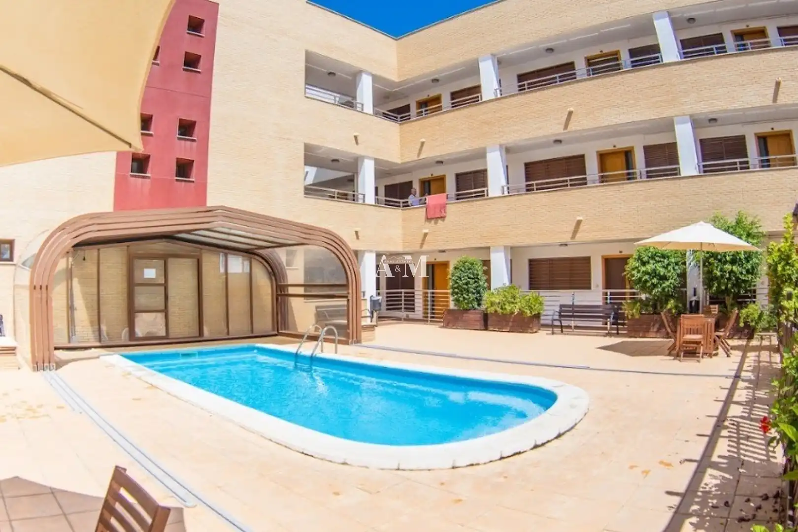 Piscina de Pis de lloguer en San Pedro del Pinatar amb Aire condicionat, Calefacció i Piscina