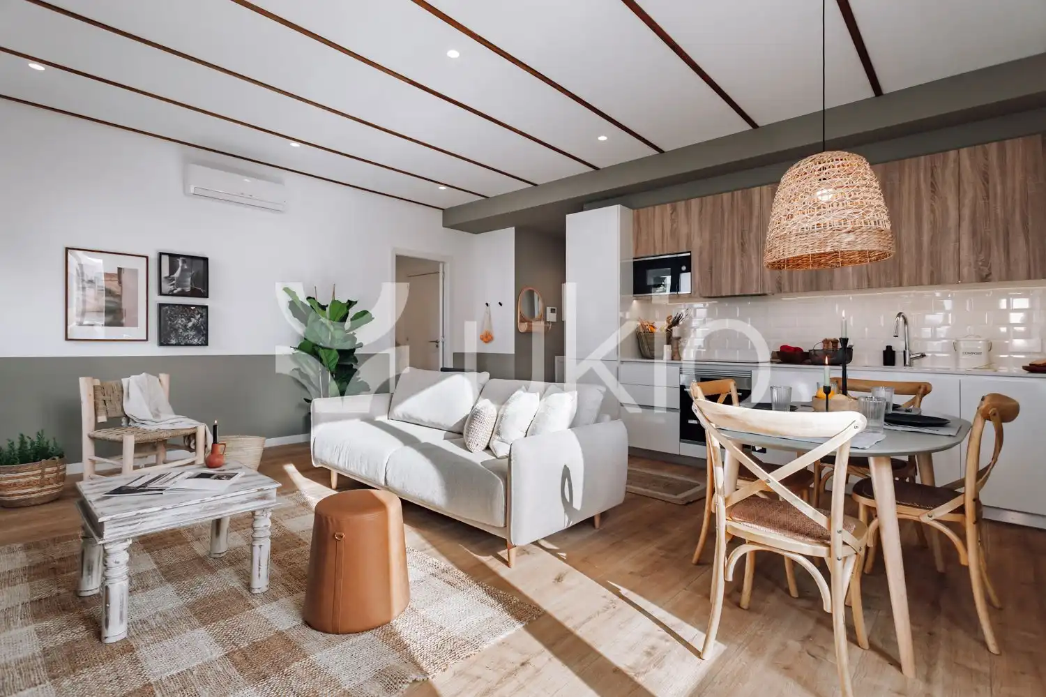 Sala d'estar de Apartament de lloguer en Barcelona amb Aire condicionat, Moblat i Forn