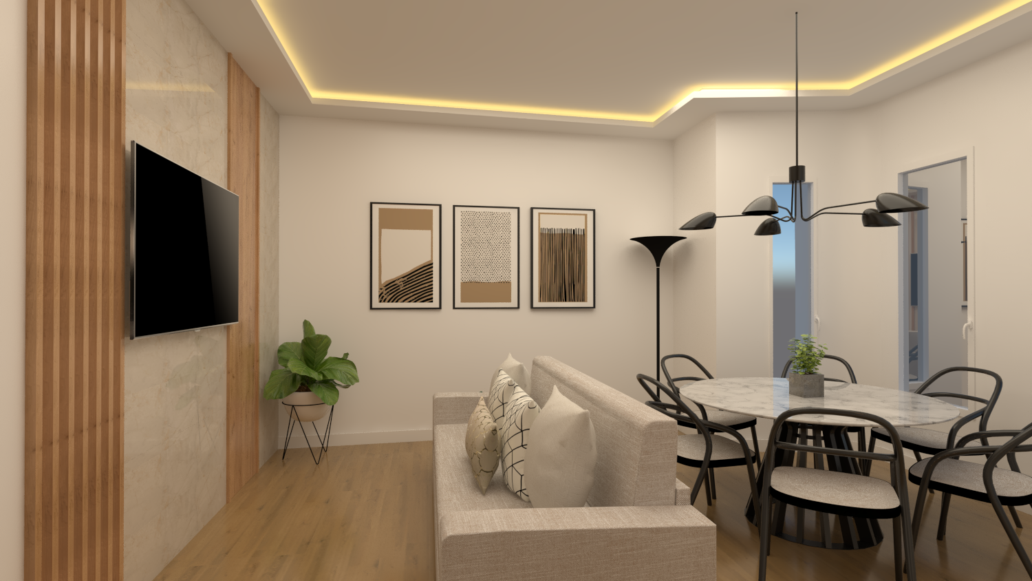 Living room of Flat for sale in  Madrid Capital  with Air Conditioner and Heating