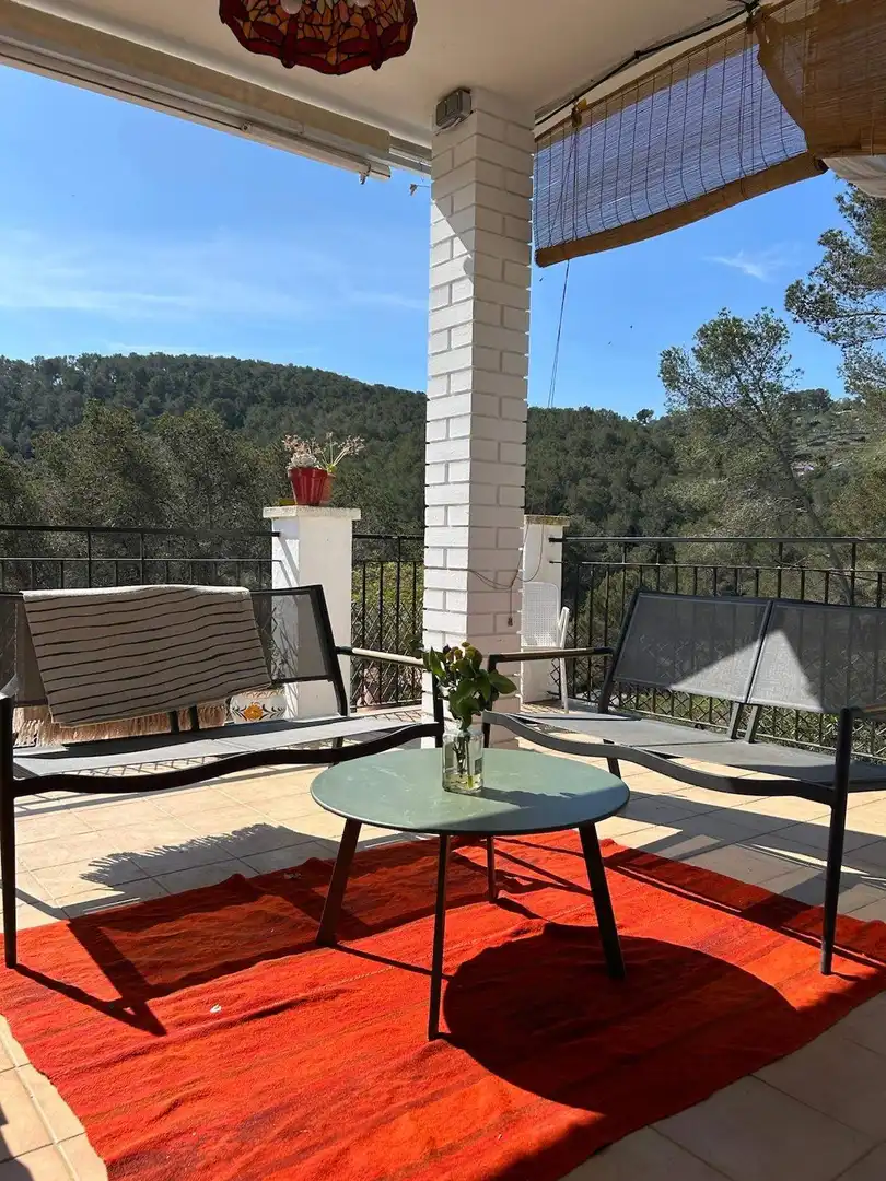 Terrassa de Pis de lloguer en Sant Pere de Ribes amb Aire condicionat, Jardí privat i Terrassa