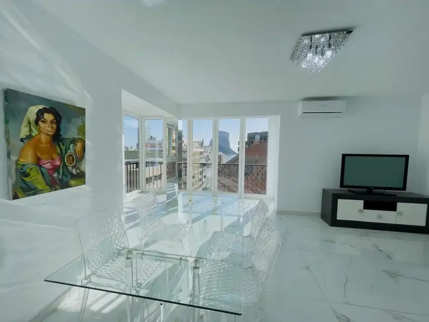 Menjador de Apartament en venda en Calpe / Calp amb Aire condicionat, Calefacció i Terrassa