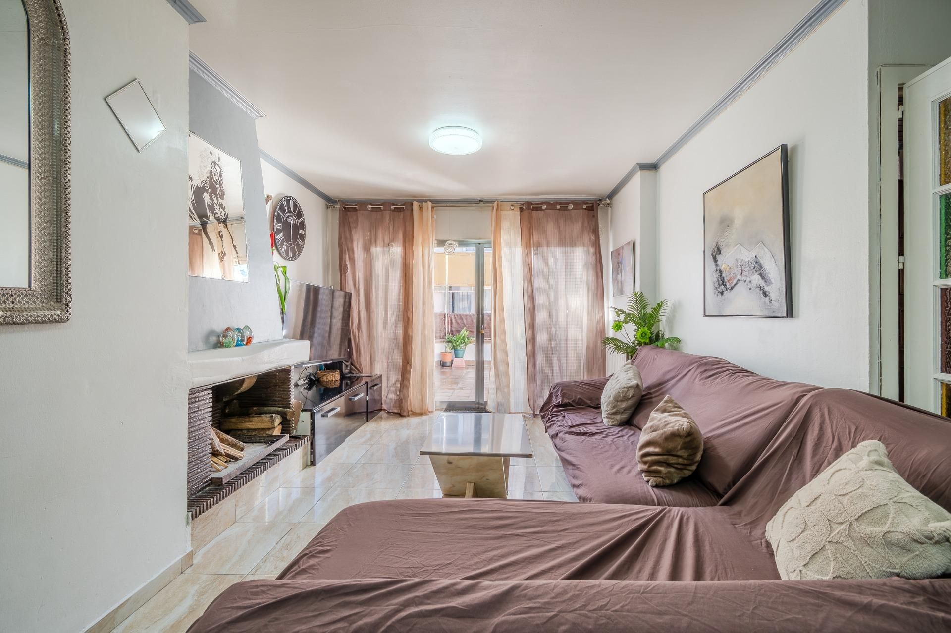 Living room of Attic for sale in Salt  with Heating, Terrace and Balcony