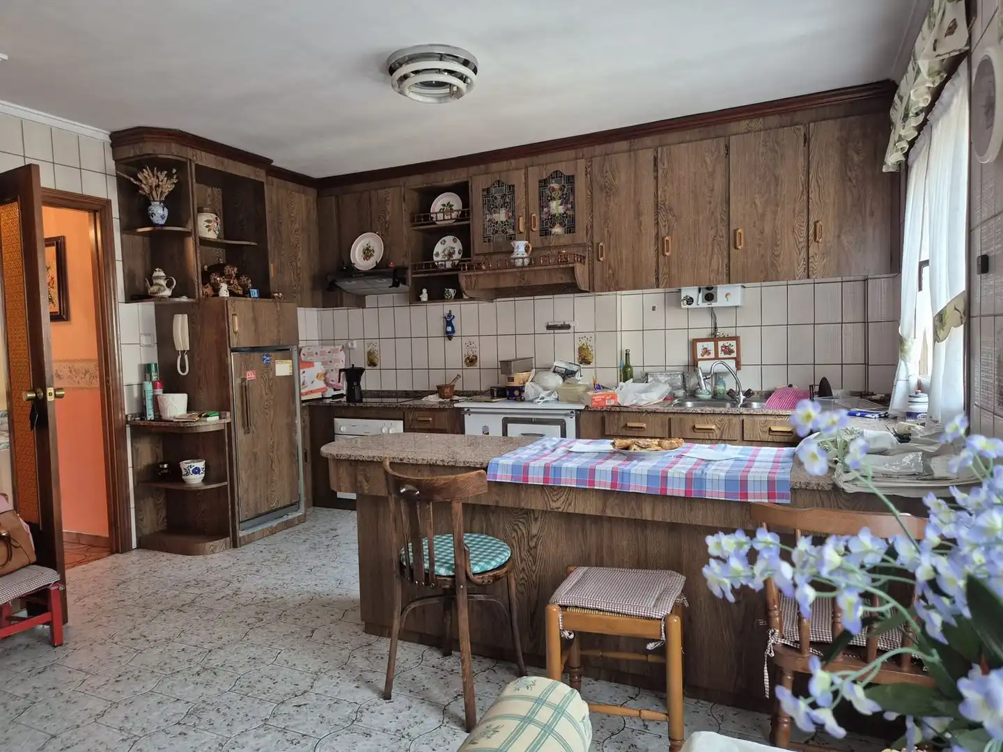 Kitchen of Flat for sale in Aller  with Terrace, Storage room and Swimming Pool